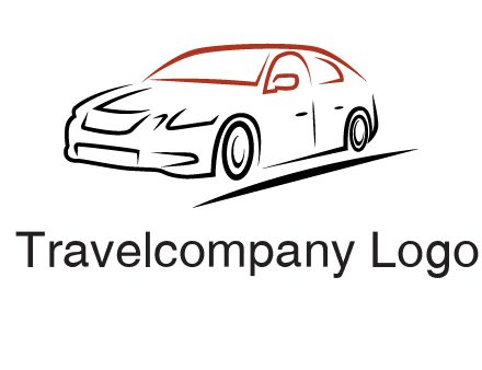 outline of sedan car logo