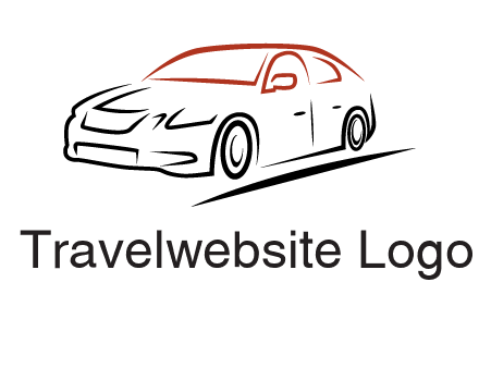 outline of sedan car logo