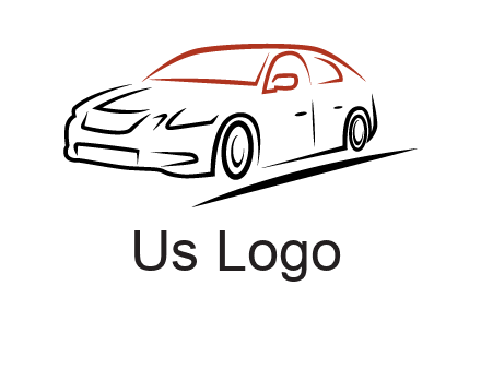outline of sedan car logo