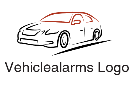 outline of sedan car logo