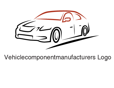 outline of sedan car logo