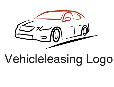 outline of sedan car logo