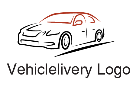 outline of sedan car logo