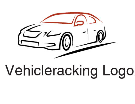 outline of sedan car logo