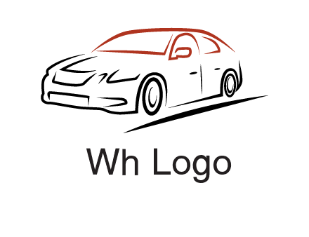outline of sedan car logo
