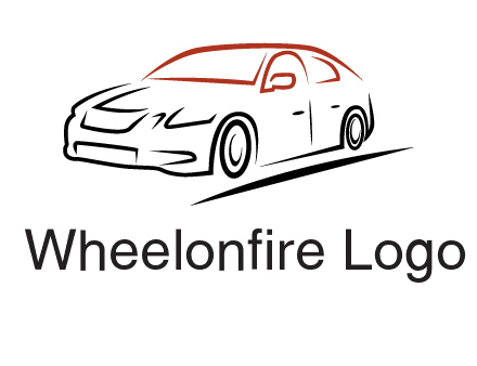 outline of sedan car logo