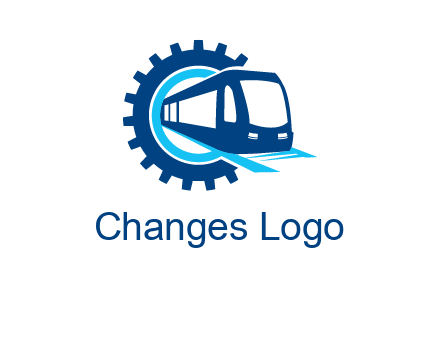 gear round subway train logo