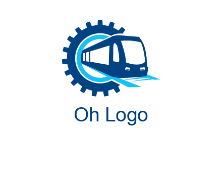 gear round subway train logo