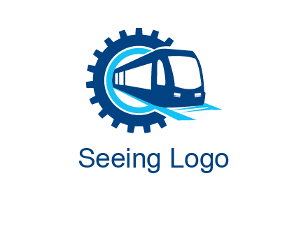 gear round subway train logo