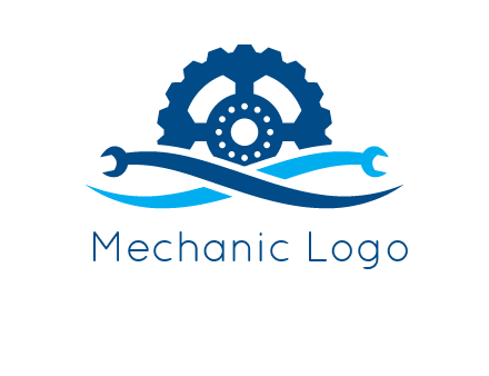wrench and gear automobile logo