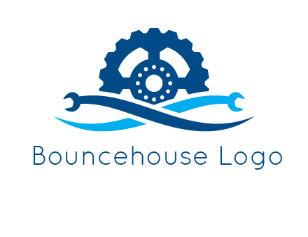 wrench and gear automobile logo