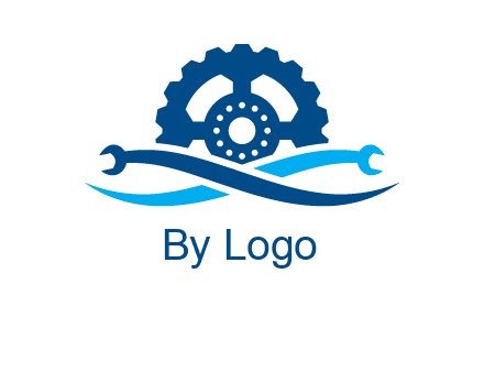 wrench and gear automobile logo