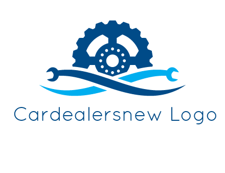 wrench and gear automobile logo