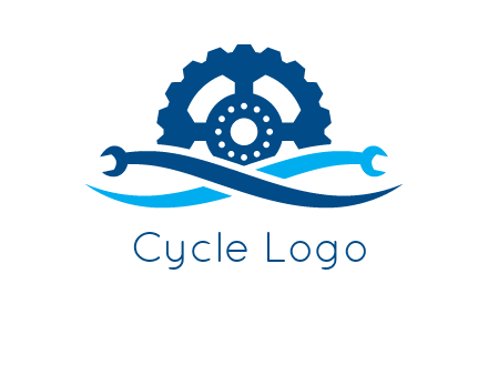 wrench and gear automobile logo