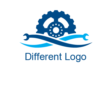 wrench and gear automobile logo