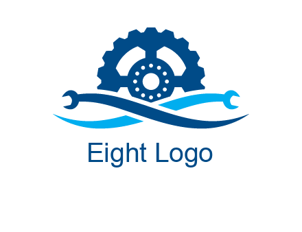 wrench and gear automobile logo