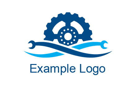 wrench and gear automobile logo