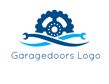 wrench and gear automobile logo