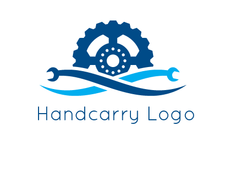 wrench and gear automobile logo