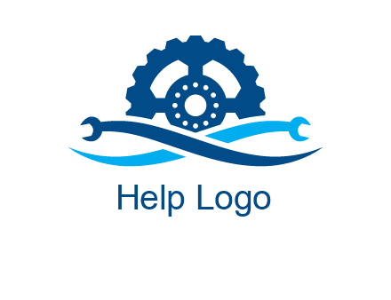 wrench and gear automobile logo