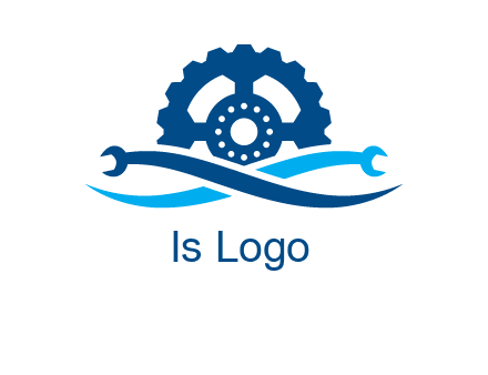wrench and gear automobile logo