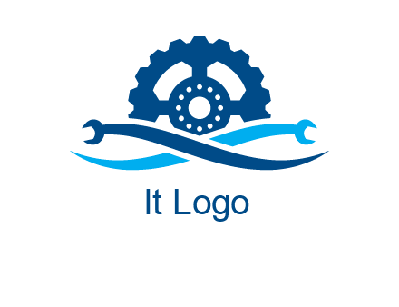 wrench and gear automobile logo