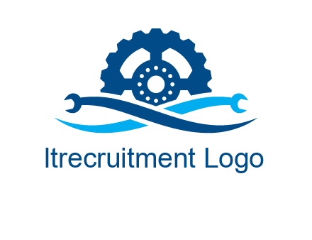 wrench and gear automobile logo