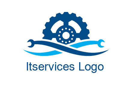 wrench and gear automobile logo