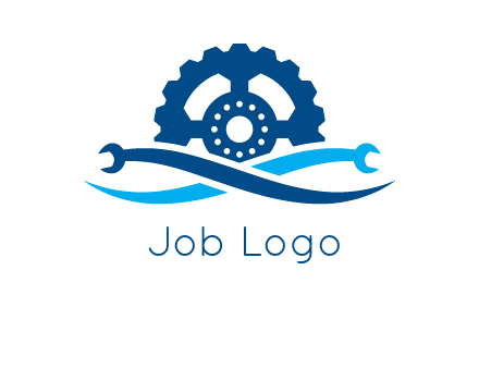 wrench and gear automobile logo