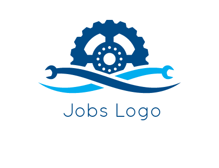 wrench and gear automobile logo