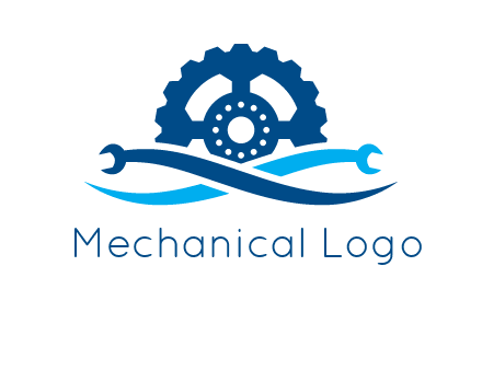 wrench and gear automobile logo