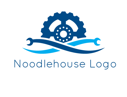 wrench and gear automobile logo