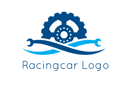 wrench and gear automobile logo