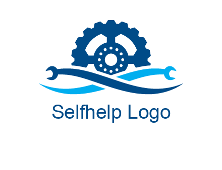 wrench and gear automobile logo