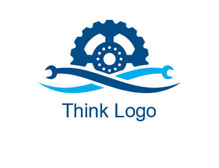 wrench and gear automobile logo