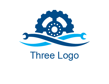 wrench and gear automobile logo
