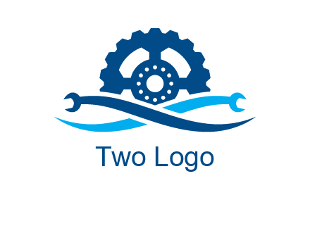 wrench and gear automobile logo