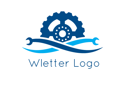 wrench and gear automobile logo