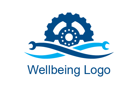 wrench and gear automobile logo