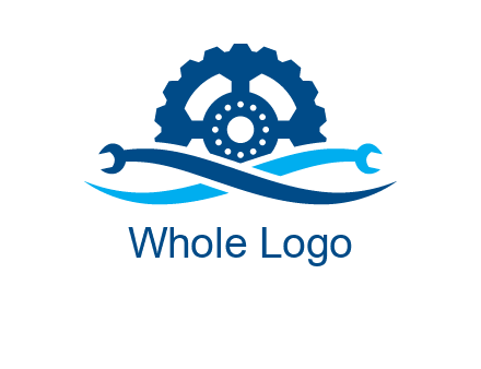 wrench and gear automobile logo