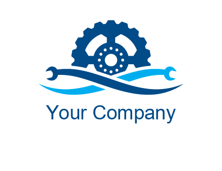 wrench and gear automobile logo