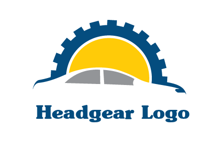 gear and car silhouette automotive logo