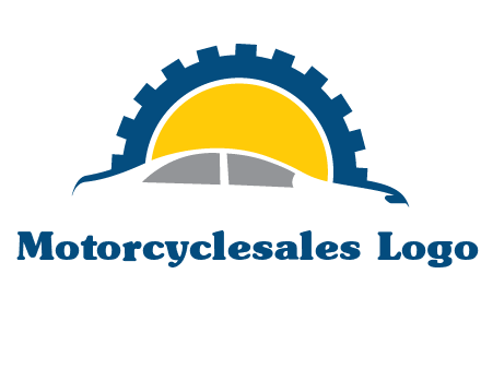 gear and car silhouette automotive logo