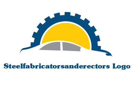 gear and car silhouette automotive logo