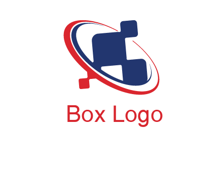 swoosh and pixels satellite communication logo