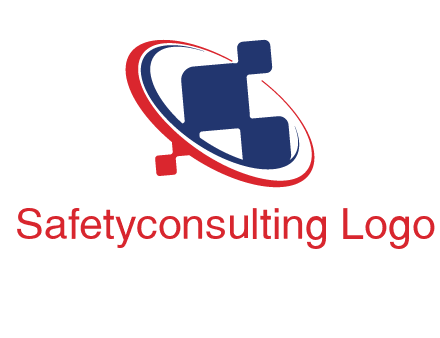 swoosh and pixels satellite communication logo