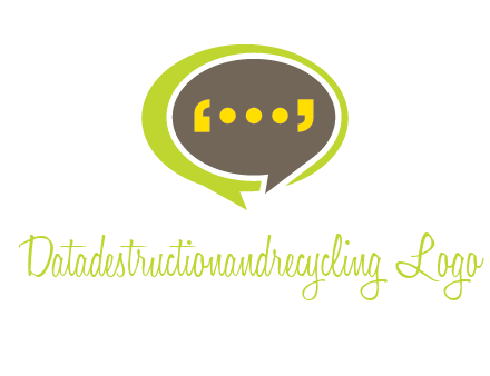 apostrophes in speech bubble communication logo