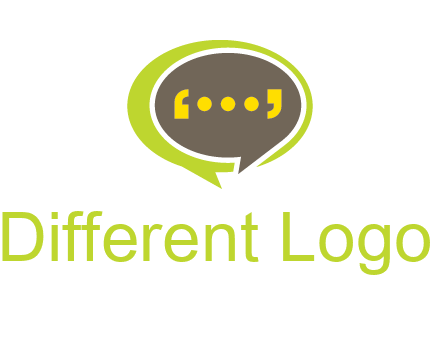 apostrophes in speech bubble communication logo