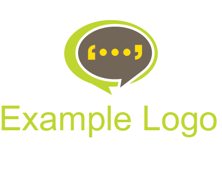 apostrophes in speech bubble communication logo