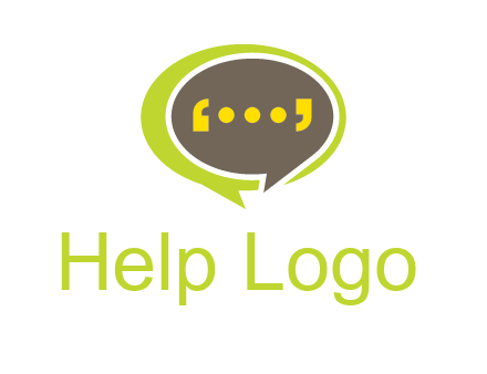 apostrophes in speech bubble communication logo